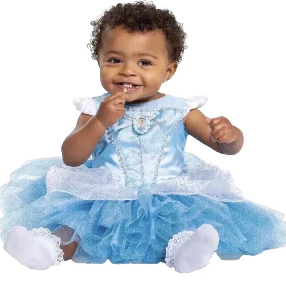 Disney Baby Cinderella Infant Costume Blue Tulle Dress Princess Halloween